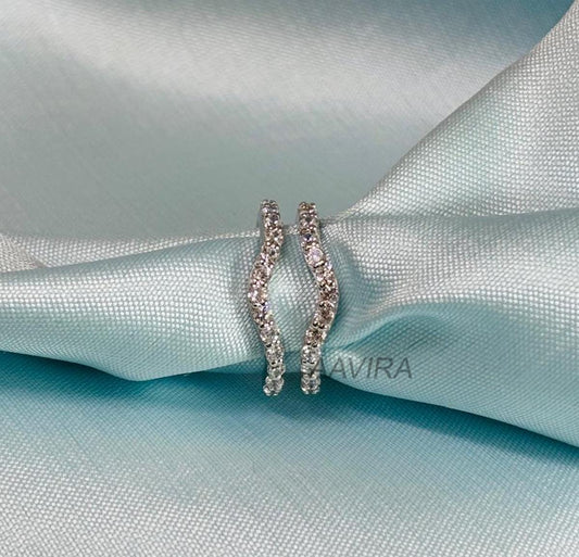 Wedding Wrap Guard Enhancer Ring, Round Diamond Enhancer Ring, Wedding Band, Women's Enhancer Band Ring, 925 Sterling Silver Band Ring Gifts