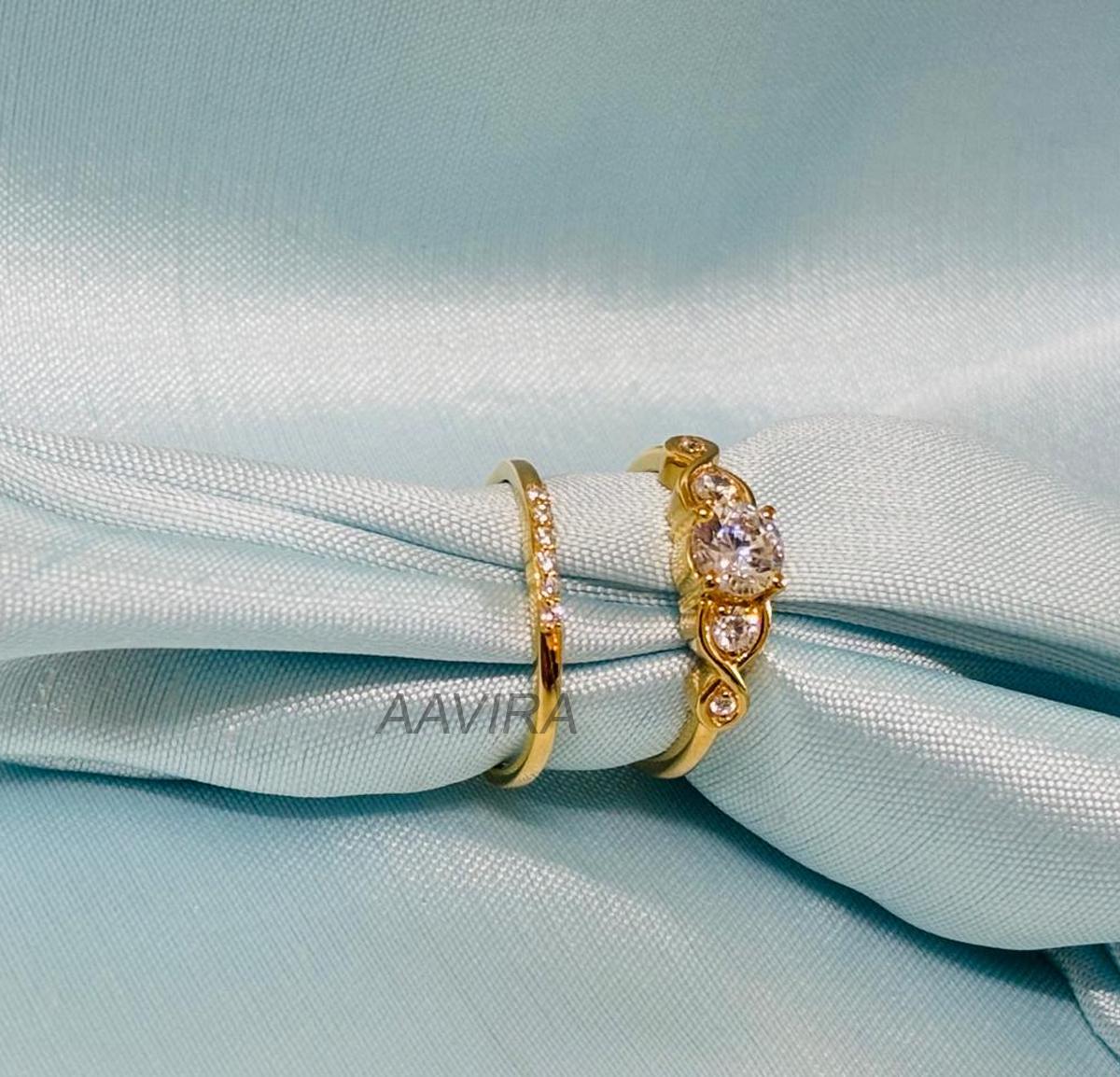 Engagement Wedding Diamond Ring Set, Bridal Dimond Set Ring, Women's Moissanite Ring, Women Gift, Diamond Ring Set, Anniversary Ring, Gifts