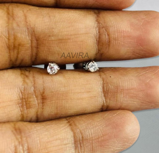 Tiny Diamond Stud Earrings, Everyday Jewelry, Handmade Earrings, Gift For Her, Moissanite Stud Earrings, Diamond Stud, Perfect Birthday Gift