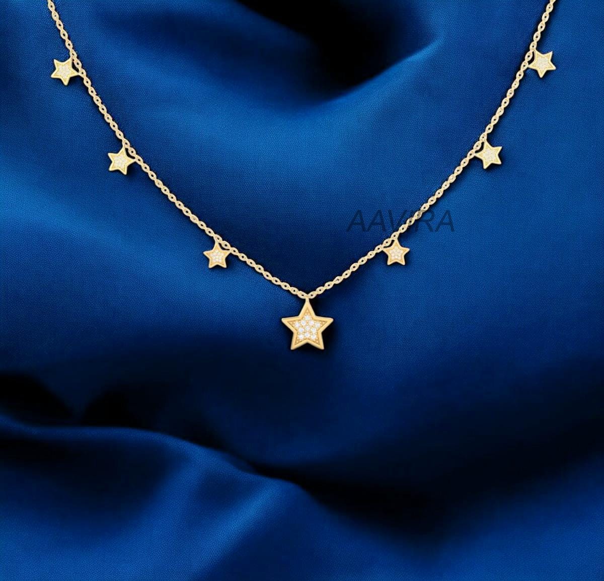 Diamond Star Necklace, Star Jewelry, Tiny Star Necklace, Delicate Pendant, Star Necklace, Diamond Jewelry, Star Collar Necklace Pendant