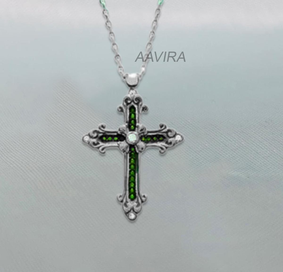 Amethyst Cross Necklace Pendant, Religious Cross Pendant, Cross Diamond Necklace, Cross Necklace, Christmas Gift, 925 Sterling Silver Cross