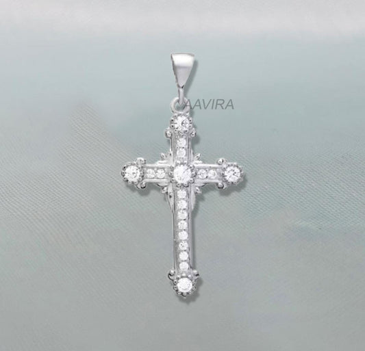 Men's Cross Necklace, Moissanite Cross Necklace, Diamond Cross Pendant Necklace, Cross Gift For Her, Moissanite Cross, Women's Cross Pendant