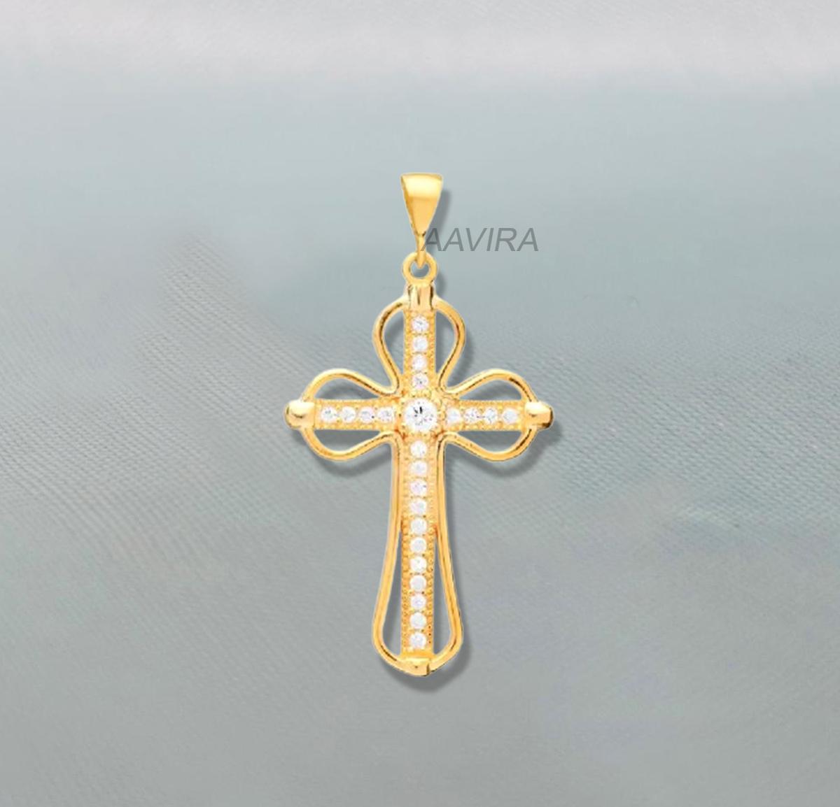 Women's Cross Dimond Necklace, Moissanite Diamond Cross For Women, Moissanite Jewelry, Cyber Monday Sale, Delicate Pendant, Birthday Gift