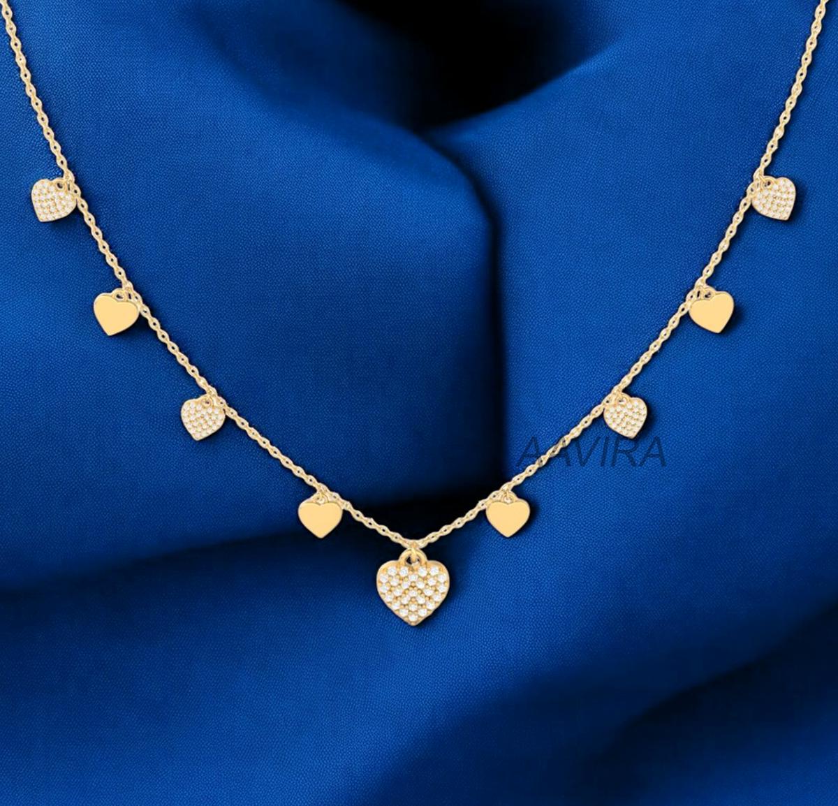 Diamond Heart Necklace, Heart Pendant, Beautiful Gift For Girlfriend, Simple Heart Necklace, Party Wear Heart Pendant, Birthday Gift For Her