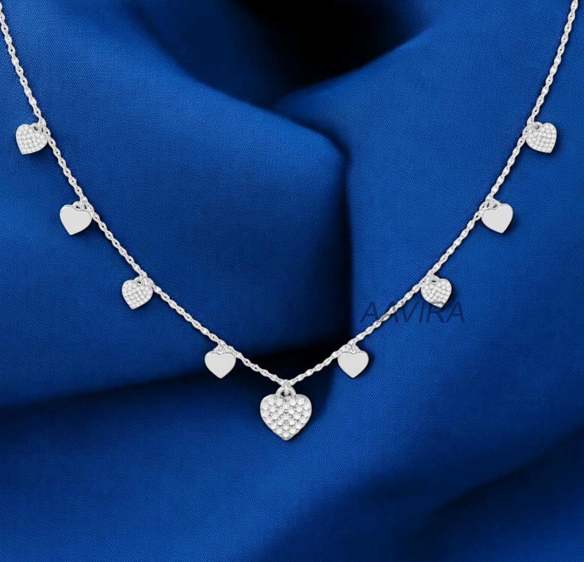 Diamond Heart Necklace, Heart Pendant, Beautiful Gift For Girlfriend, Simple Heart Necklace, Party Wear Heart Pendant, Birthday Gift For Her
