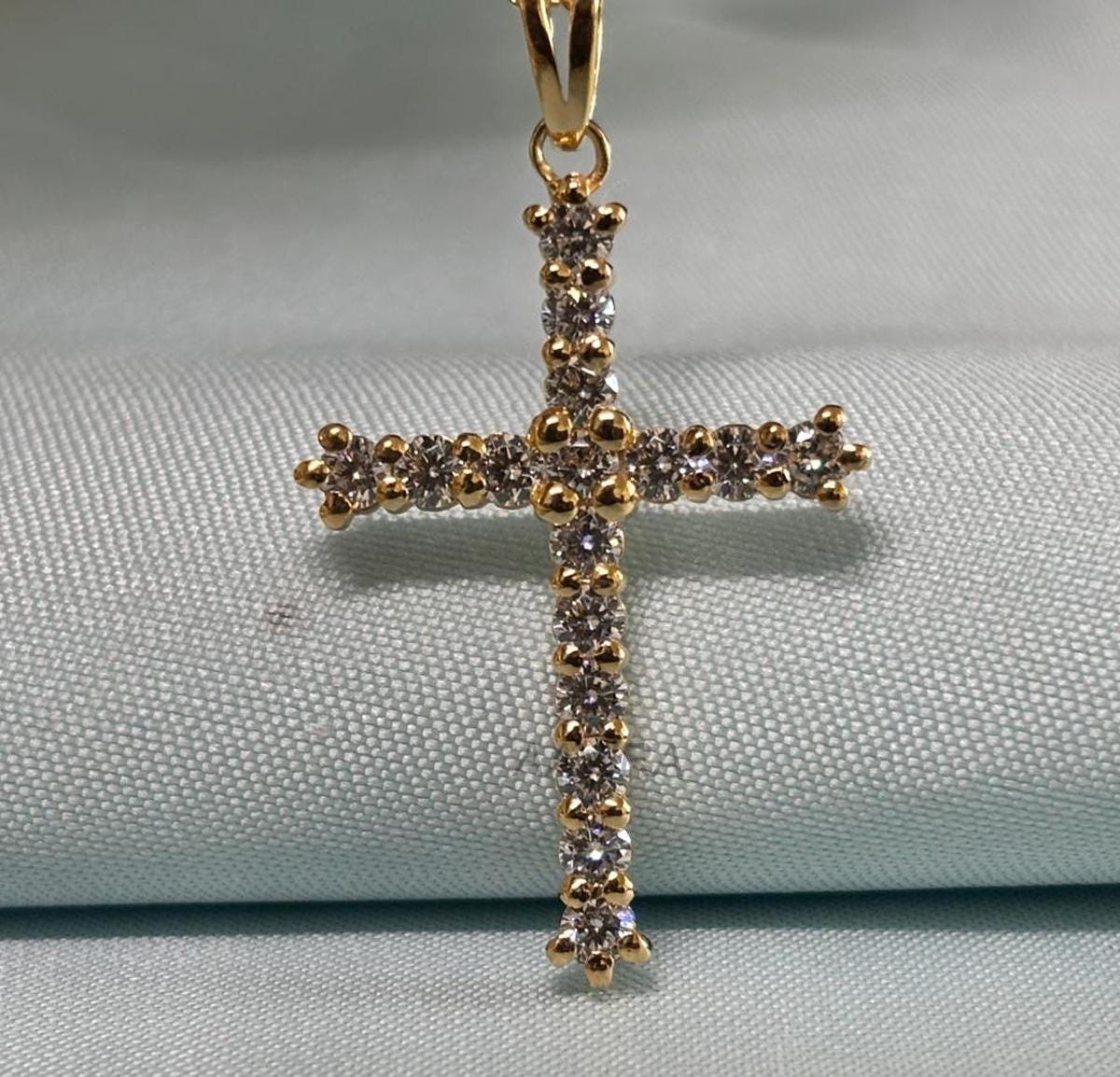 Diamond Cross Pendant Necklace, Men's Cross Pendant, Women's Cross Pendant, Cross Diamond Jewelry, Christmas Gift For Him/Her, Cross Gift