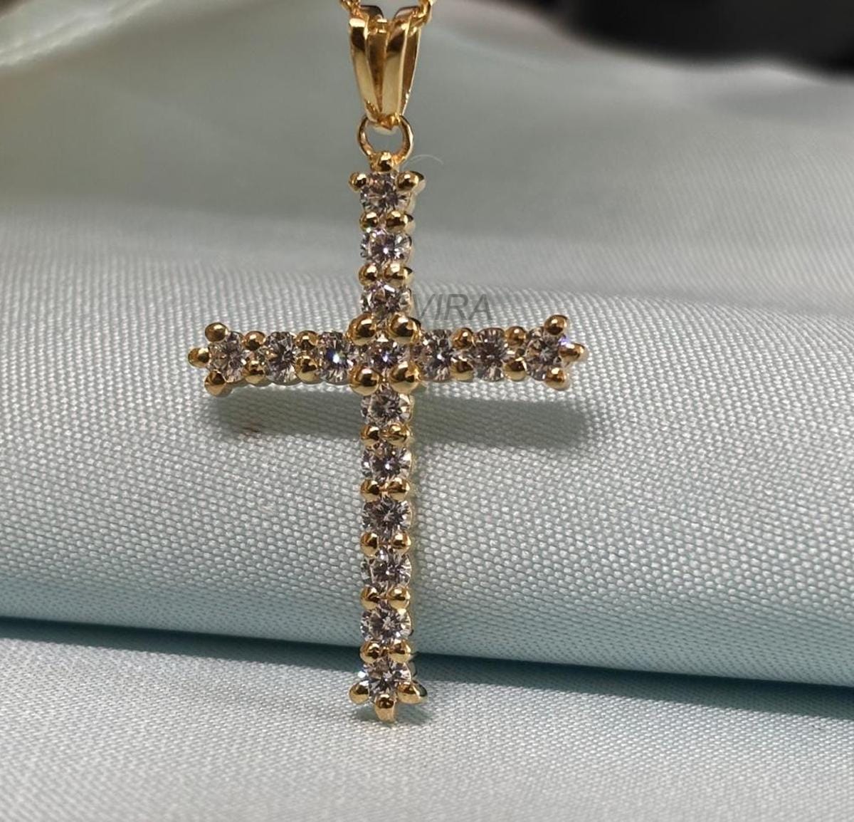 Diamond Cross Pendant Necklace, Men's Cross Pendant, Women's Cross Pendant, Cross Diamond Jewelry, Christmas Gift For Him/Her, Cross Gift