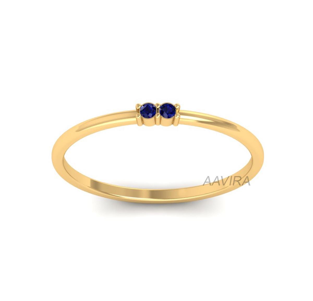 925 Sterling Silver Dainty Ring,  Sapphire Wedding Ring, Engagement Ring, Birthday Gift, Blue Sapphire Ring, Multi Stone Ring Gift For Her