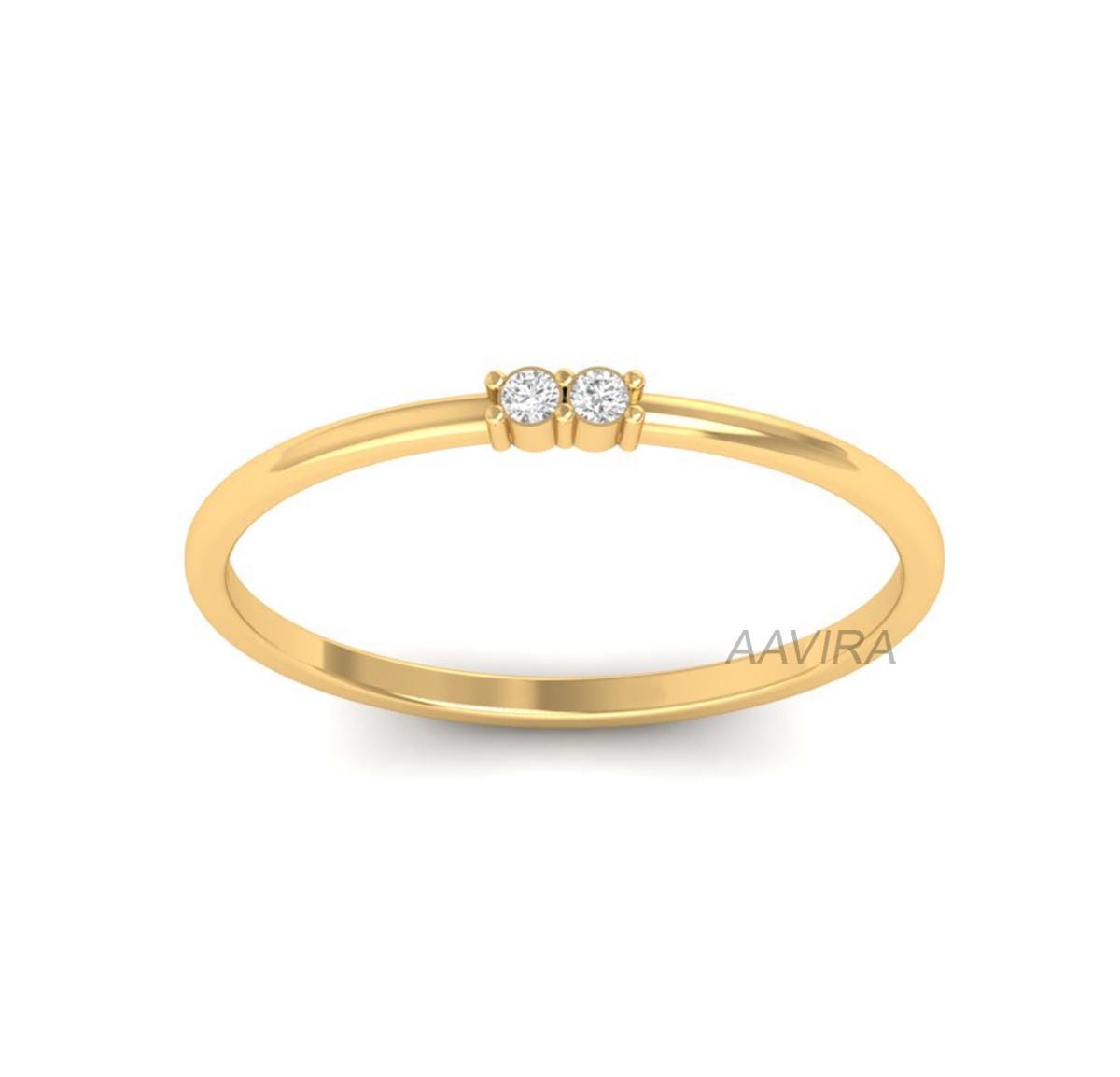 Double Round Cut Moissanite Diamond Ring, Women's Daily Wear Ring, Two Stone Promise Ring, Diamond Double Stone, Minimalist Ring, Women Gift