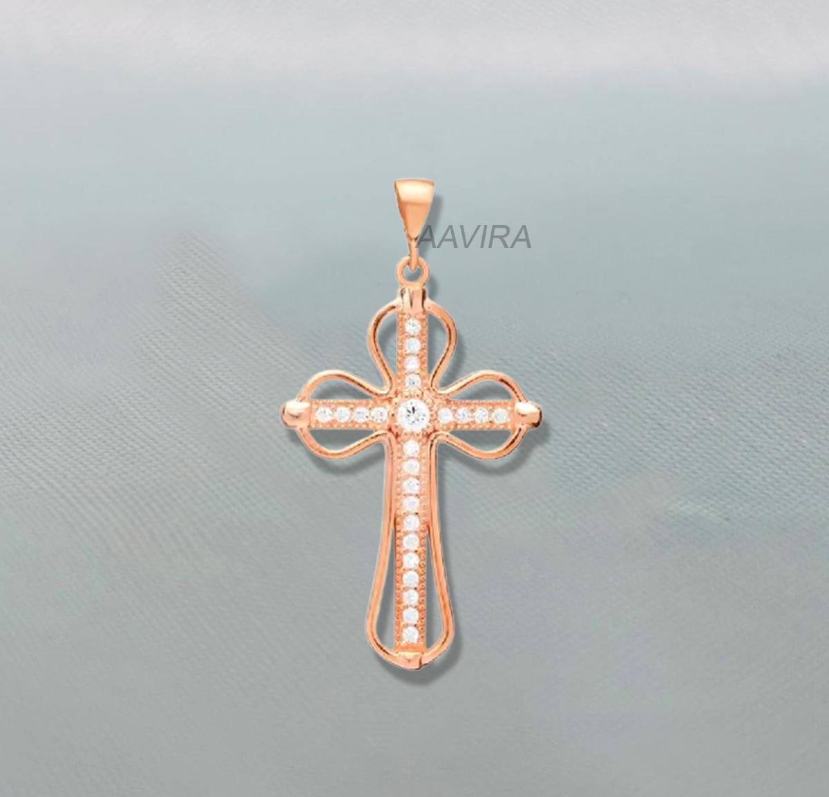 Women's Cross Dimond Necklace, Moissanite Diamond Cross For Women, Moissanite Jewelry, Cyber Monday Sale, Delicate Pendant, Birthday Gift