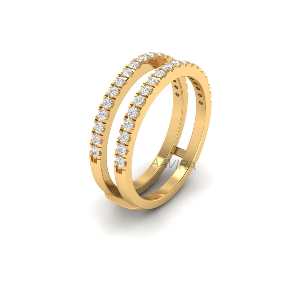 Half Eternity Ring Enhancer, Bridal Matching Ring, Double Band Wedding Ring Enhancer, Diamond Enhancer Ring, Anniversary Band, Jacket Ring