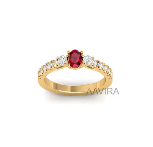Oval Engagement Ring, Ruby Diamond Ring, Ruby Engagement Ring, Diamond Ring For Women, Green Emerald Ring,  Bridal Ring, Gift For Mom, Gifts