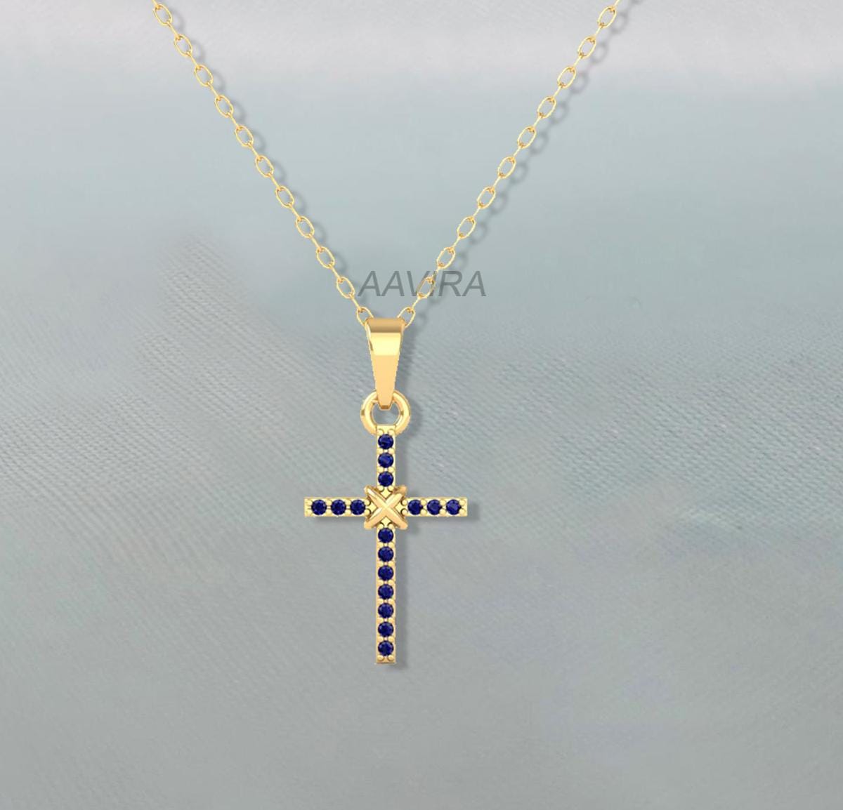 Religious Cross Ruby Pendant, Gemstone Cross Pendant, Christian Cross Jewelry, Cross Necklace, Gift For Her, Cross Pendant, Ruby Necklace