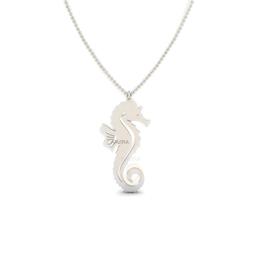 Seahorse Charm Necklace, Minimalist Seahorse Pendant, Seahorse Dainty Pendant, Seahorse Necklace, Seahorse Jewelry, Animal Necklace, Gifts