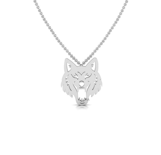 Dainty Wolf Necklace, Wolf Necklace, 925 Sterling Silver Wolf Pendant, Silver Jewelry for Wolf Lover, Men Wild Animal Jewelry, Gift For Him
