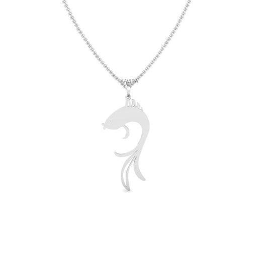 Fish Necklace, Sterling Silver Fish Necklace, Minimalist Necklace, Silver Charm Necklace, Unique Jewelry, Fish Lover Gift for Best Friend