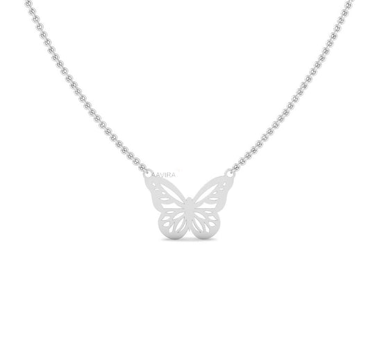 Dainty Butterfly Necklace, 925 Sterling Silver Necklace, Mini Butterfly Necklace, Butterfly Necklace, Mother's Day Gift, Dainty Necklace