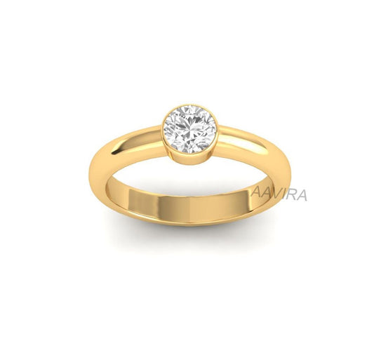 Bezel Set Moissanite Engagement Ring, Solitaire Diamond Ring, Diamond Statement Ring, Solitaire Engagement Ring, Comfort Fit Ring, Gifts