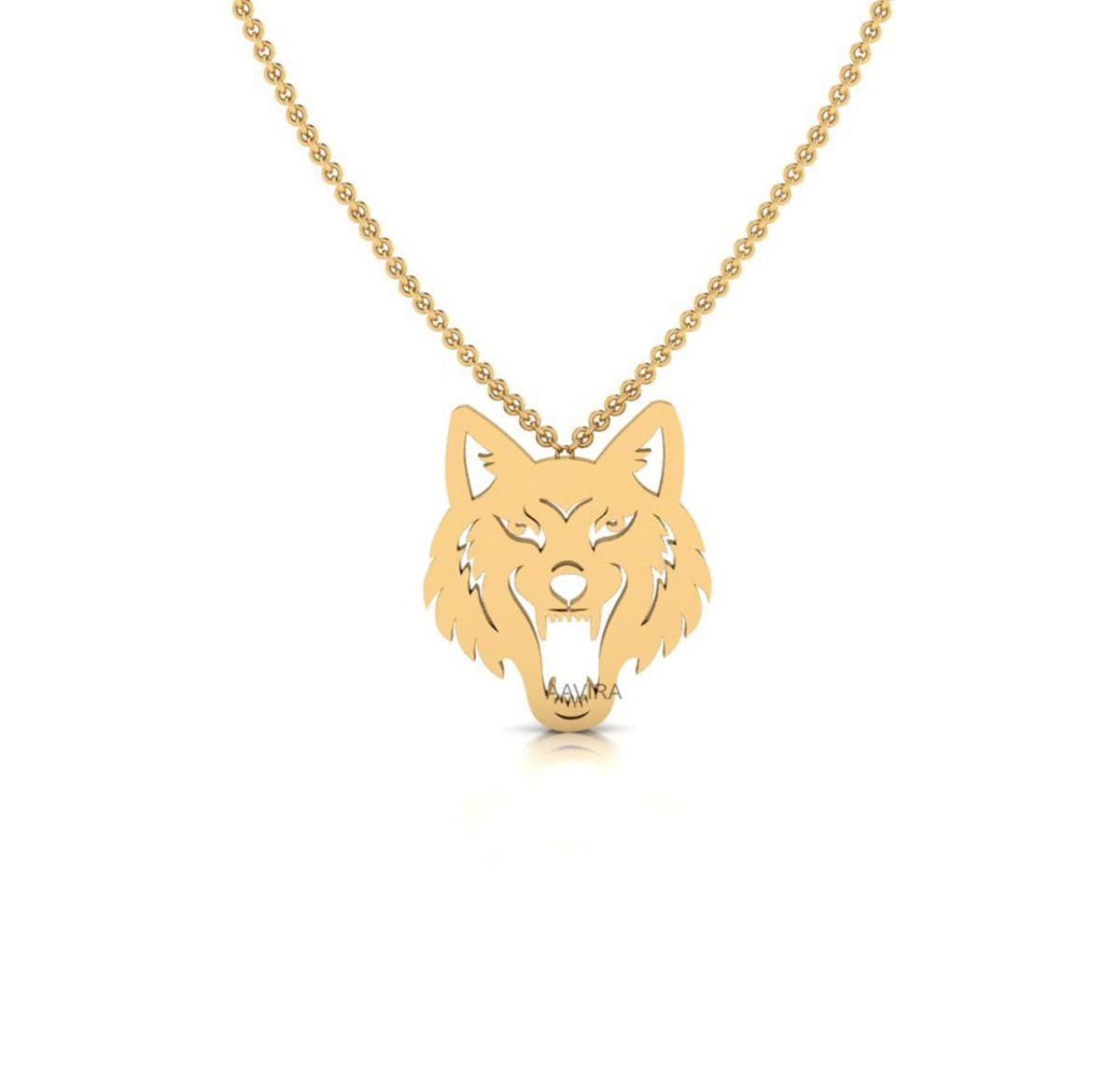 Dainty Wolf Necklace, Wolf Necklace, 925 Sterling Silver Wolf Pendant, Silver Jewelry for Wolf Lover, Men Wild Animal Jewelry, Gift For Him