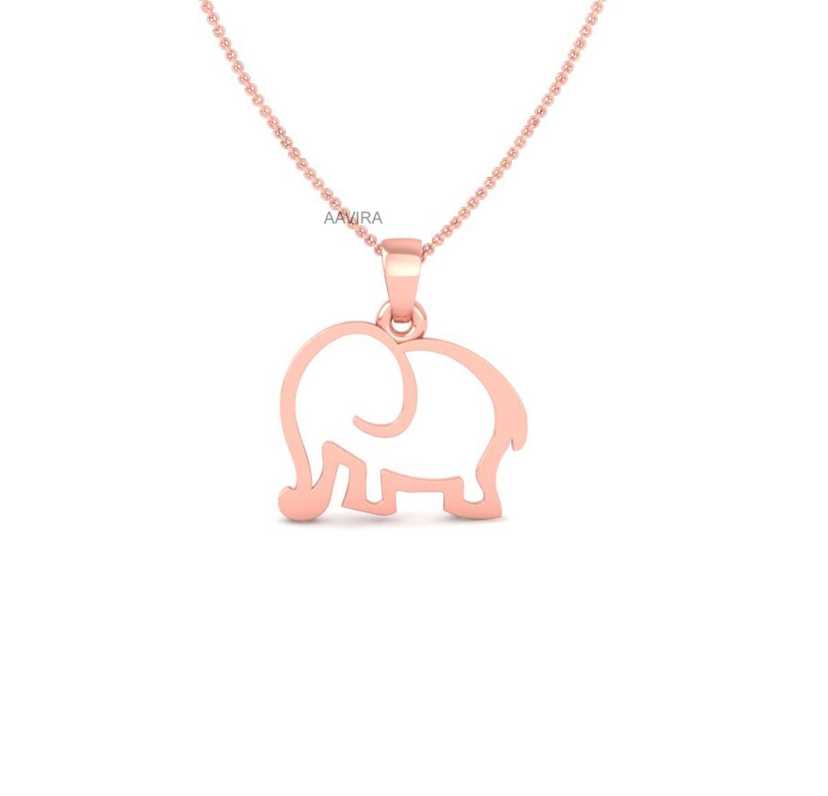 Trendy Pendant, Charm Necklace, Elephant Necklace, Elephant Jewelry, Animal Lover Gift, Elephant Pendant, Gift for  Women, Elephant Charm