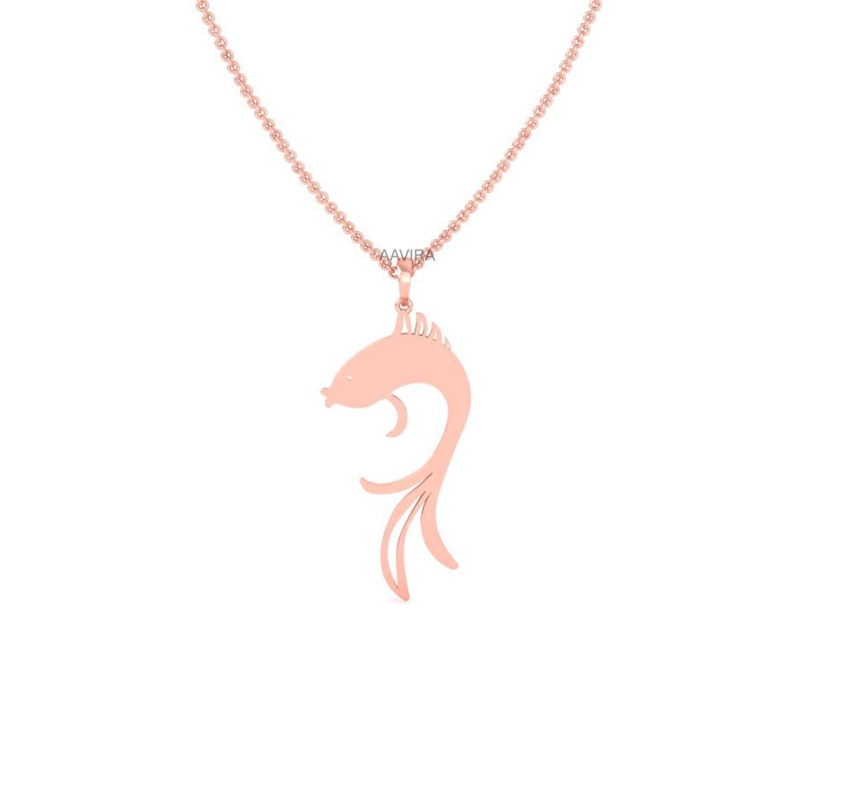 Fish Necklace, Sterling Silver Fish Necklace, Minimalist Necklace, Silver Charm Necklace, Unique Jewelry, Fish Lover Gift for Best Friend