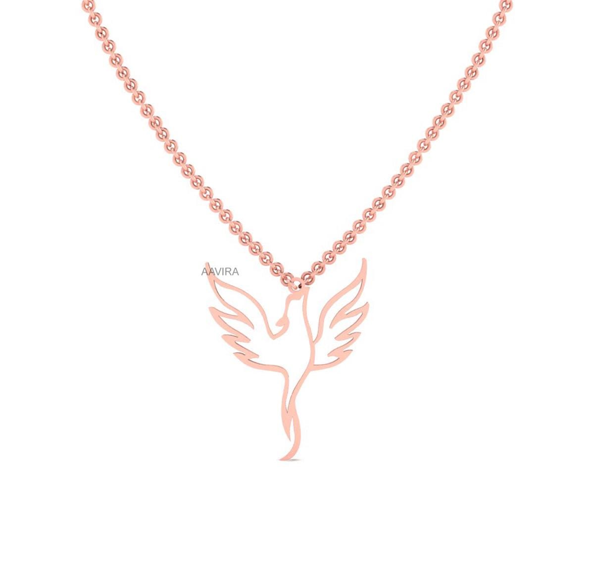 Bird Silver Necklace, Phoenix Necklace Pendant, Friendship necklace, Phoenix Necklace, Bird Lover Gift, Bird Pendant, Fire Bird Necklace