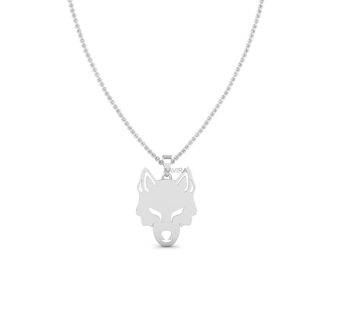 Wolf Necklace, Sterling Silver Wolf Pendant, Wolf Lover Pendant, Men Wild Animal Necklace, Unisex necklace, Wolf Gifts, Wolf Head Necklace