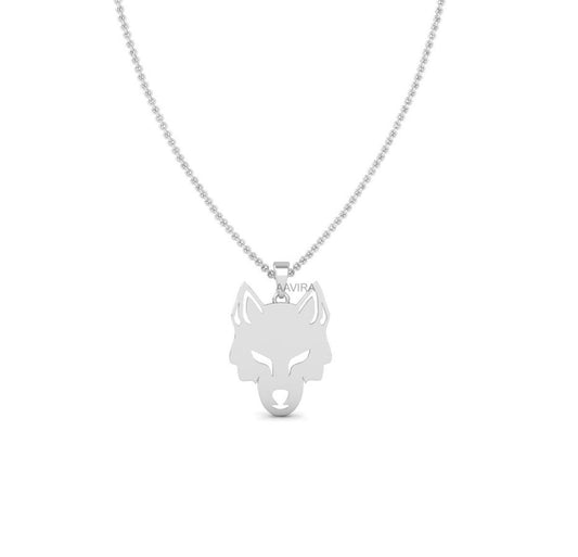 Wolf Necklace, Sterling Silver Wolf Pendant, Wolf Lover Pendant, Men Wild Animal Necklace, Unisex necklace, Wolf Gifts, Wolf Head Necklace