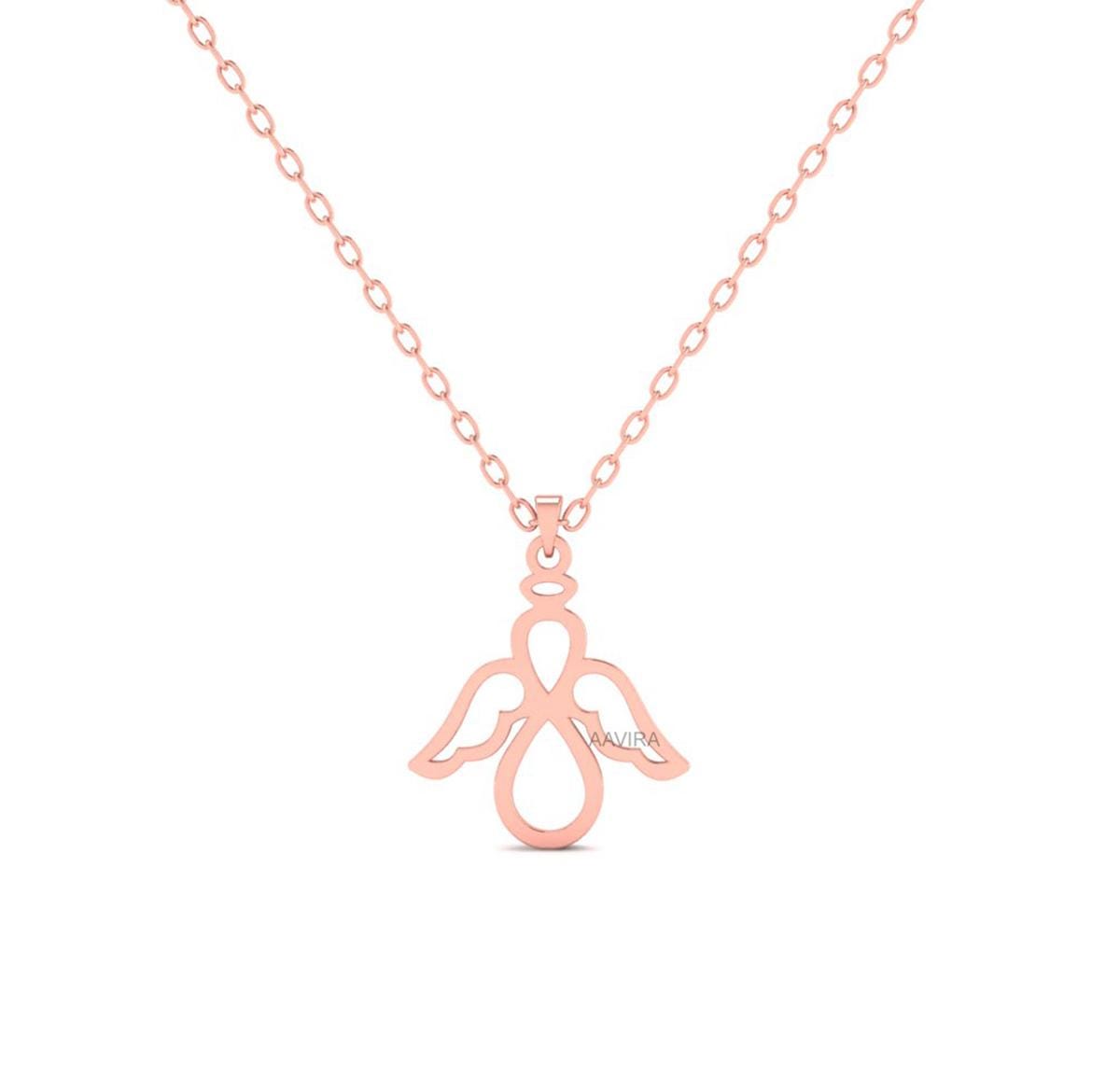 Angel Charm Necklace, Guardian Angel Pendant, Angel Necklace, Valentines Gift. Jewelry for Her, Angel Wings Necklace, Minimalist Jewelry
