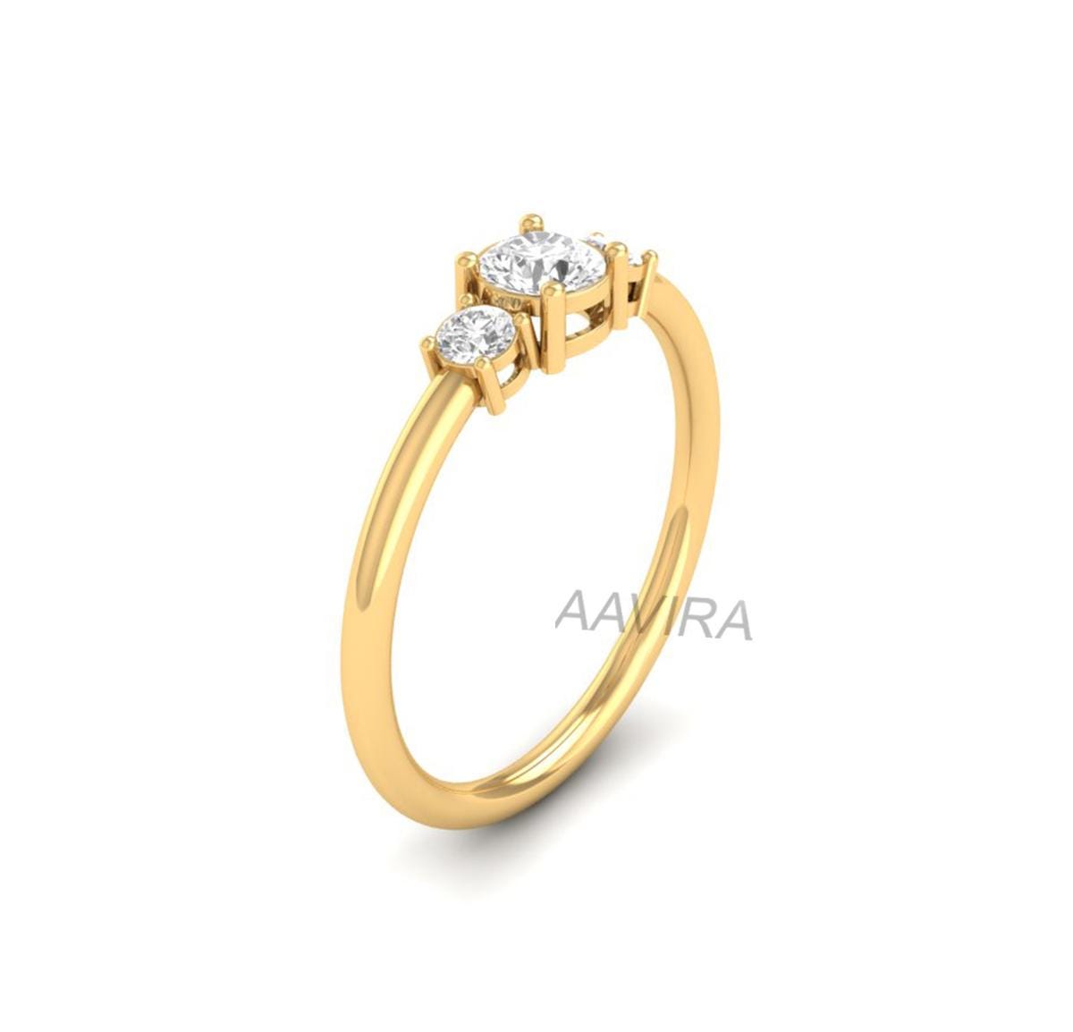 Three Stone Ring For Her, Minimalist Ring, Moissanite Ring For Women, Dainty Ring, Moissanite Jewelry, Diamond Ring For Women, Gift For Her