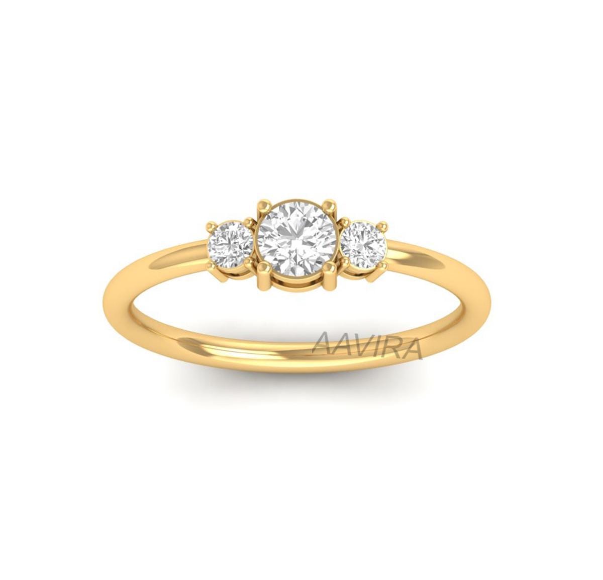 Three Stone Ring For Her, Minimalist Ring, Moissanite Ring For Women, Dainty Ring, Moissanite Jewelry, Diamond Ring For Women, Gift For Her