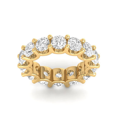 Moissanite Diamond Eternity Band, Diamond Wedding Band, Full Eternity Ring, Minimalist Ring, Handmade Ring, Women Anniversary Band Ring
