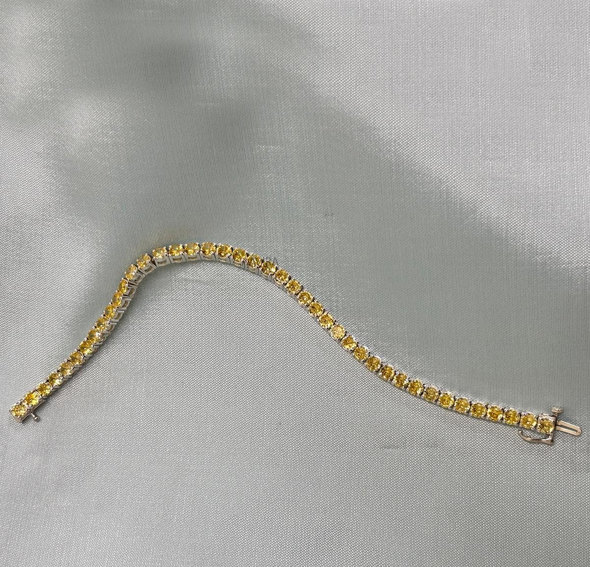 Pink Sapphire Round Cut Tennis Bracelet, 4mm Tennis Bracelet, Gemstone Jewelry, Anniversary Gift, Sapphire Jewelry, Birthstone Bracelet,