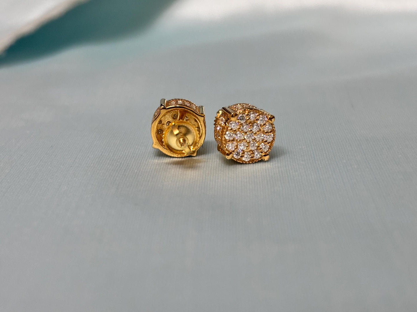 Cluster Diamond Stud Earrings, Diamond Jewelry, Men Women Stud Earrings, Screw Back Earring, Wedding Gift, Bridesmaid Gift, Gift For Him/Her