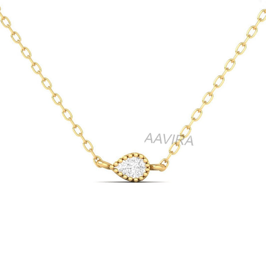 Teardrop Pendant, Pear Pendant, Pear Diamond Pendant Necklace, Special Gift For Her, Minimalist Pear Pendant, Solitaire Necklaces for Women