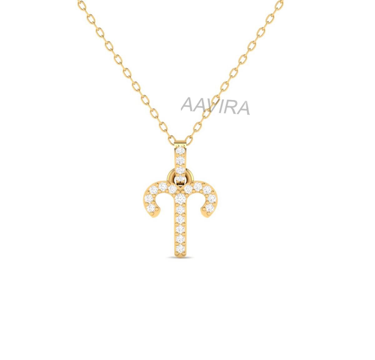 Aries Necklace, Aries Moissanite Pendant, Aries Jewelry, Zodiac Necklace, Diamond Zodiac Horoscope Constellation, Women Aries Birthday Gift