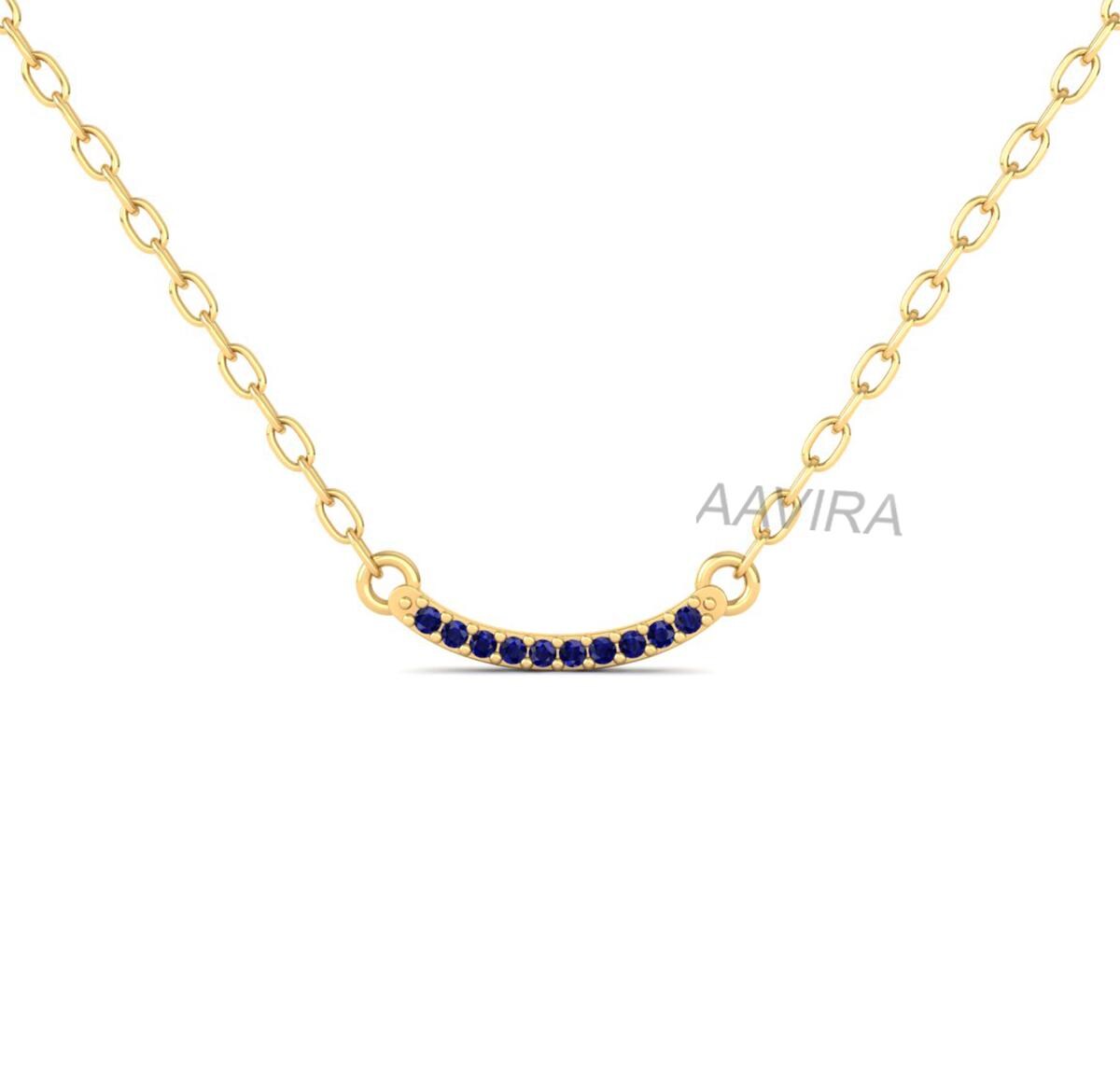 Emerald Bar Necklace, Sapphire Emerald Ruby Necklace, Bar Charm Pendant, Gemstone Pendant For Women, Bridesmaid Gift, Anniversary Gifts