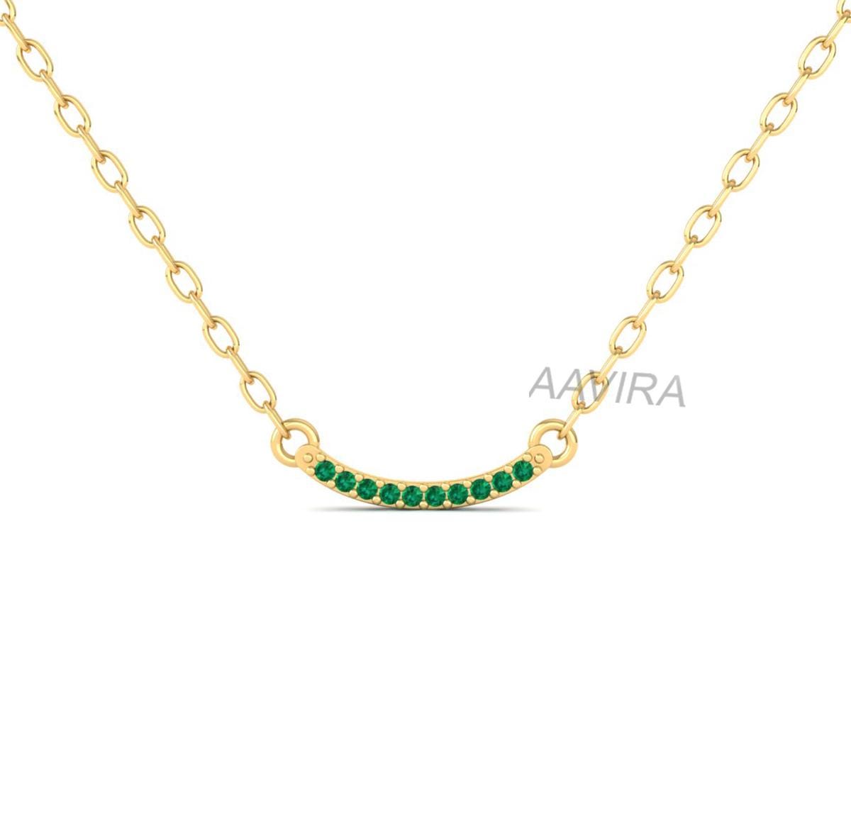 Emerald Bar Necklace, Sapphire Emerald Ruby Necklace, Bar Charm Pendant, Gemstone Pendant For Women, Bridesmaid Gift, Anniversary Gifts
