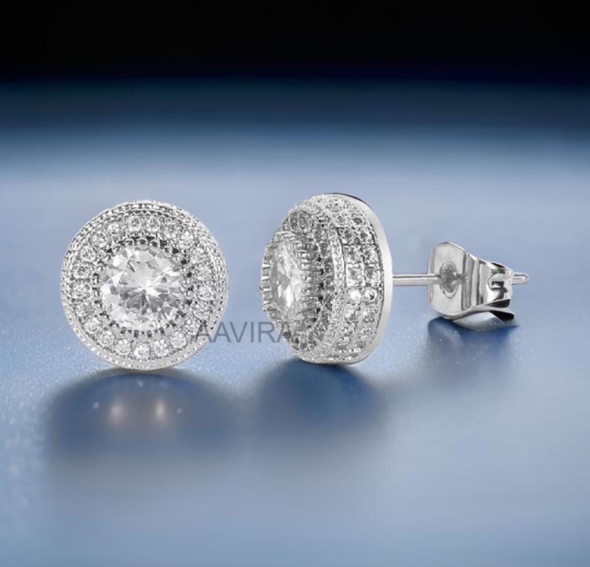 Moissanite Diamond Stud Earrings, Unique Stud Earrings, Wedding Earrings, Bridesmaid Gift, Diamond Stud Earrings, Push Back Earrings Gifts