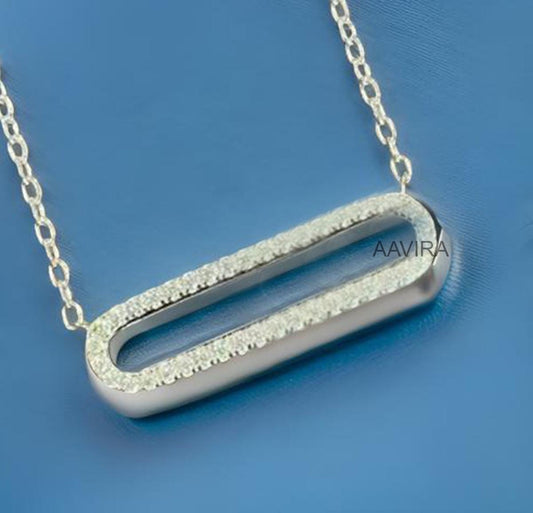 Round Diamond Pendant Necklace, Diamond Chain Pendant, Dainty Anniversary Pendant Gift, Unique Diamond Pendant Graduation Gift, Moms Jewelry
