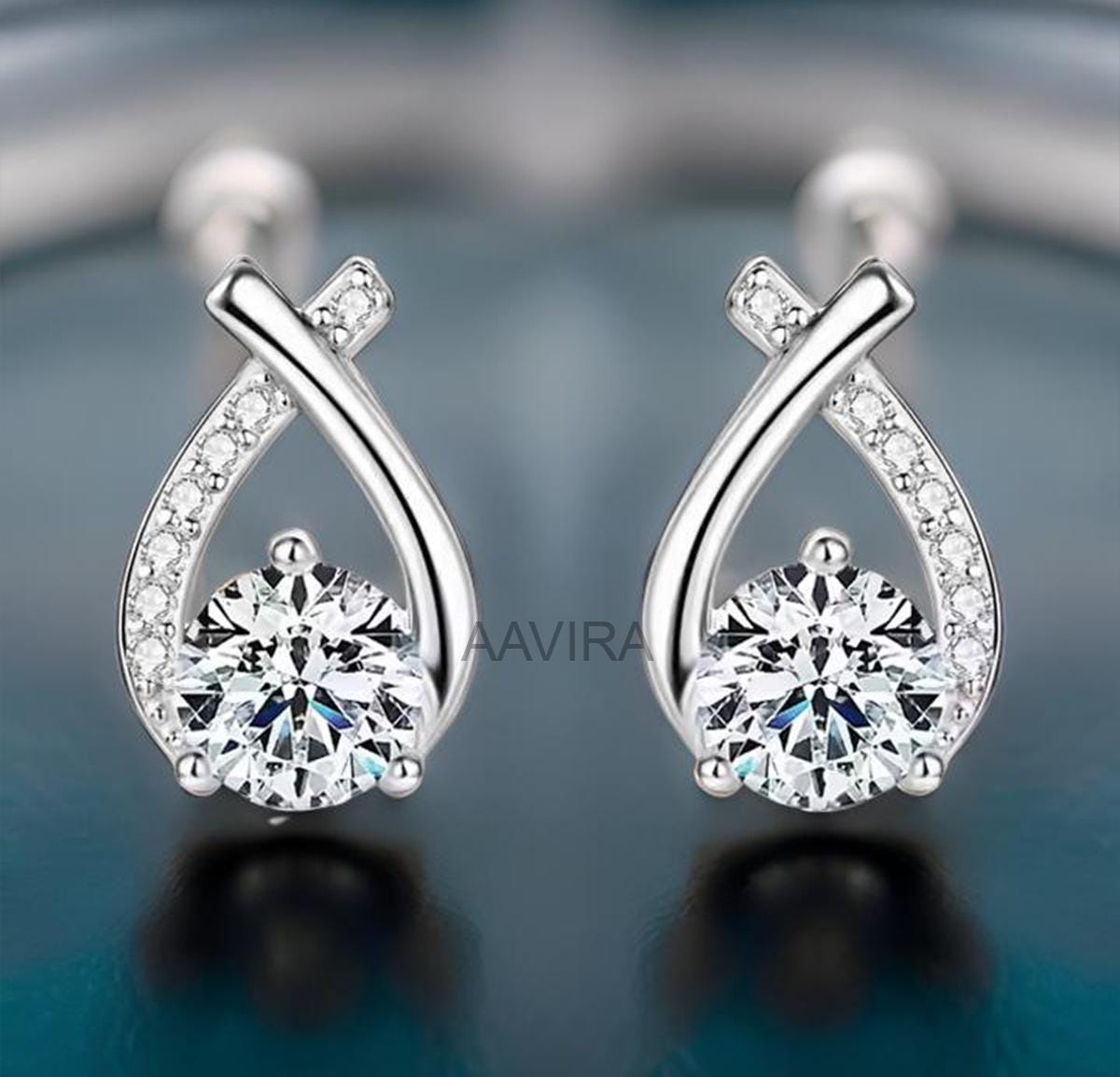 Moissanite Stud Earrings, Minimalist Earrings, Push Back Earrings, Moissanite Studs For Everyday, Delicate Stud Earrings, Anniversary Gift