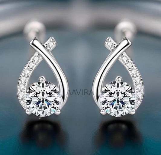 Moissanite Stud Earrings, Minimalist Earrings, Push Back Earrings, Moissanite Studs For Everyday, Delicate Stud Earrings, Anniversary Gift