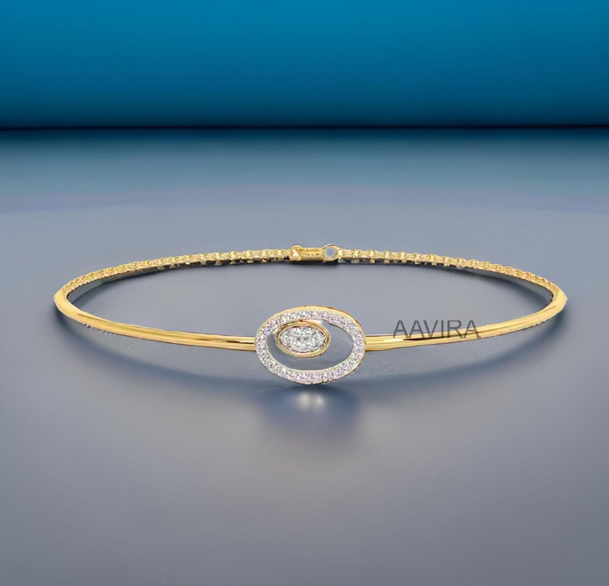 Oval Diamond Bracelet, Dainty Charm Chain Bracelet, Handmade Bracelet, Dainty Oval Bracelet, Minimalist Bracelet Gift for Her, Elegant Gift