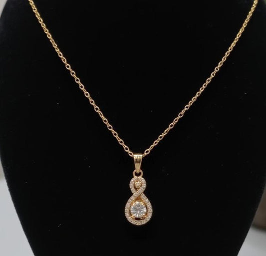 Infinity Necklace for Women's, Diamond Pendant, Handmade Jewelry, Anniversary Gift, Diamond Pendant, Mother's Day Gift, Gift for Her