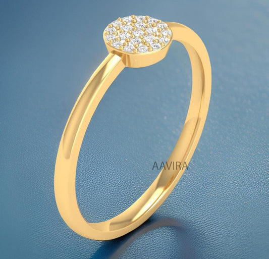 Flower Design Diamond Ring, Stacking Diamond Ring, Moissanite Floral Engagement Ring, Floral Promise Ring, Gift for Women, Gift for Her