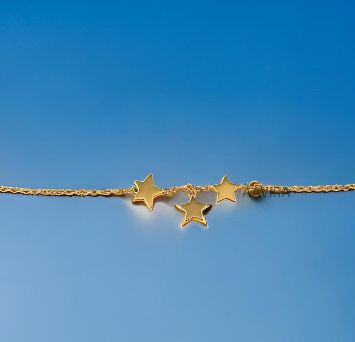Star Bracelet, 925 Sterling Silver Star Bracelet, Three Star Bracelet, Charm Women Star Jewelry Gift, Wish Star Bracelet, Personalised Gifts
