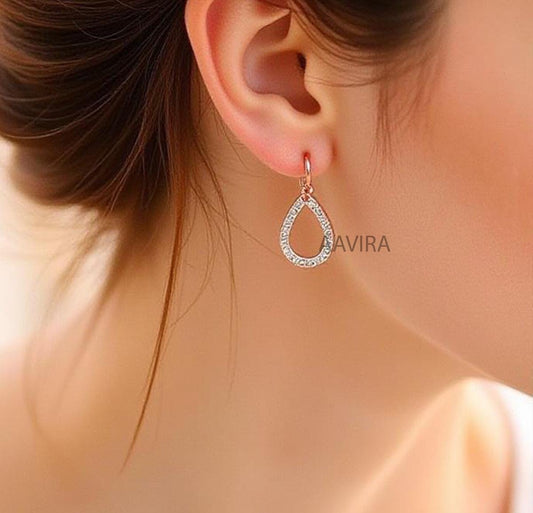 Drop Dangle Earrings, Teardrop Earrings, Clip On Earrings, Diamond Dangle Earrings, Party Wear Earrings, Women's Dangle Earrings, Gifts