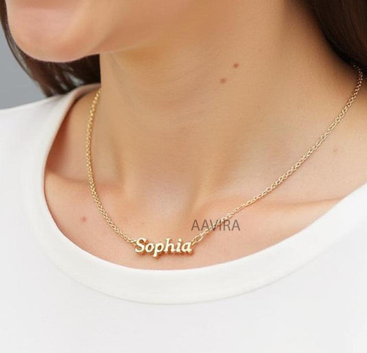 Customized Letter Name Necklace, Minimalist Necklace, Personalized Name Jewelry, Birthday Gifts, Custom Name, Monogram & Name Necklaces Her