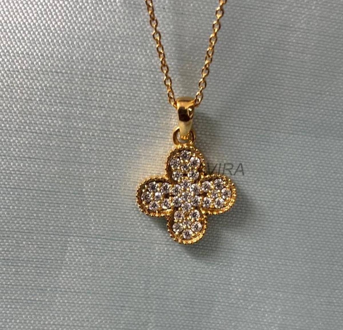 Moissanite Diamond Pendant Necklace, Trendy Diamond Pendant, Charm Pendant, Floral Pendant, Cluster Diamond Pendant, Perfect Gift for Mom
