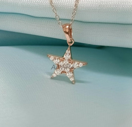 Dainty Star Pendant Necklace, Minimalist Star Necklace, Diamond North Star Necklace, Star Pendant, Celestial Star, Mother's Day Gifts